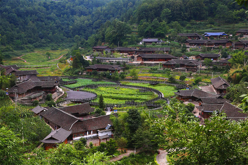 重慶市彭水苗族土家族自治縣鞍子鎮(zhèn)羅家坨苗寨。楊敏攝