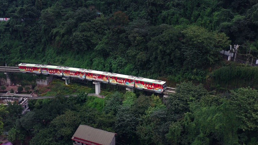 “重慶英才”專(zhuān)列亮相山城。中共重慶市委組織部供圖