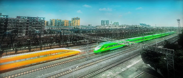 “巨人”號(hào)和“和諧”號(hào)相會(huì)。劉仁權(quán) 攝