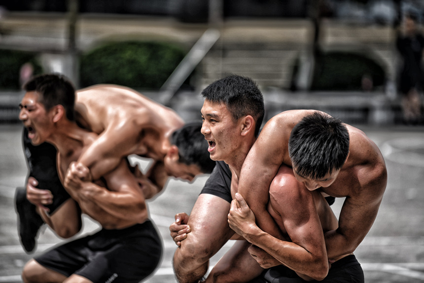 重慶特警綜合實(shí)戰(zhàn)演練現(xiàn)場(chǎng)。重慶市公安局供圖