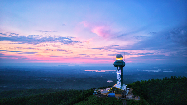 氣象雷達(dá)站。李渡街道供圖