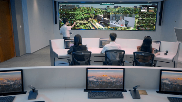 渝高工程數(shù)智化指揮中心實(shí)景圖。渝高公司供圖