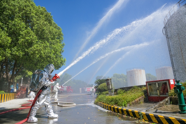 演練現(xiàn)場(chǎng)。永川區(qū)消防救援支隊(duì)供圖