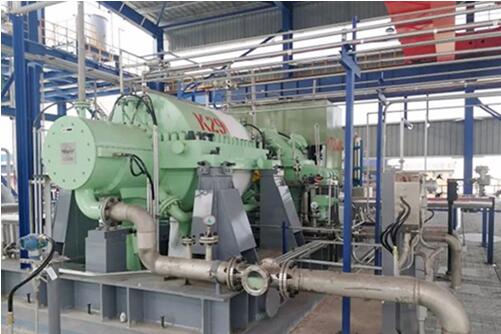 國內(nèi)首個百萬噸級CCUS項目丙烯壓縮機項目運行現(xiàn)場。重慶機電集團供圖