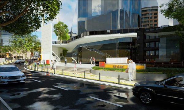 萬象城連通工程意向圖。九龍城市更新公司供圖