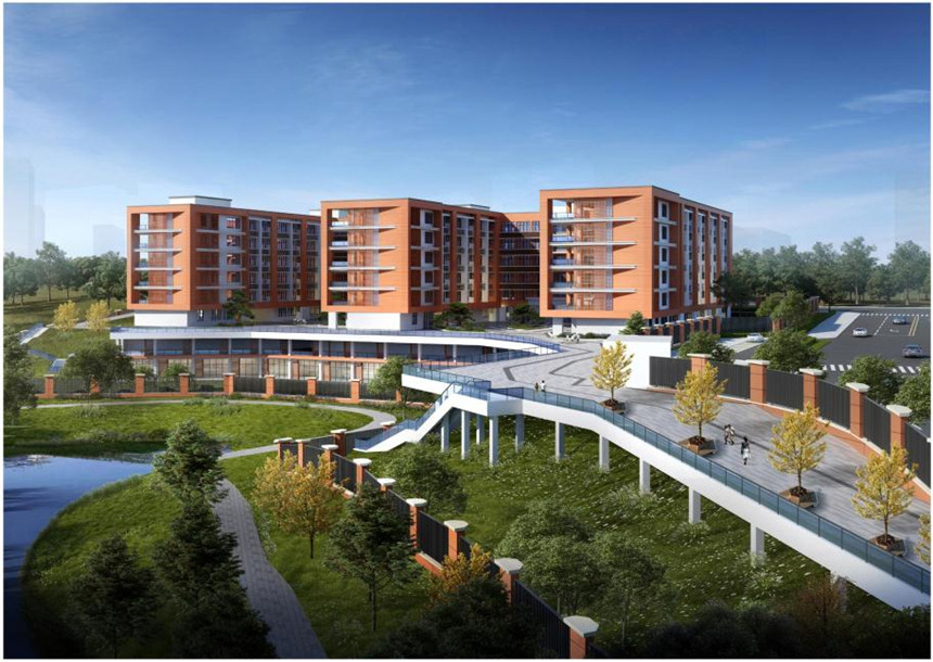 金開中學(xué)效果圖。施工方供圖