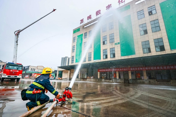 演練現(xiàn)場(chǎng)。永川區(qū)消防救援支隊(duì)供圖