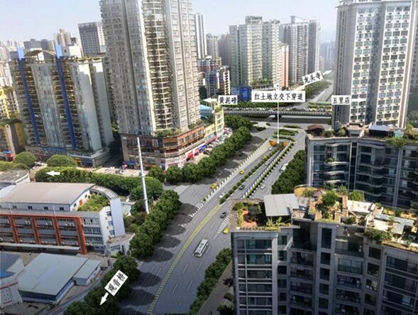 紅土地立交改造工程下穿道效果圖。城發(fā)公司供圖