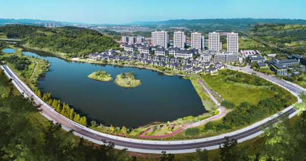 宜居宜業(yè)公園小城。江北區(qū)委宣傳部供圖