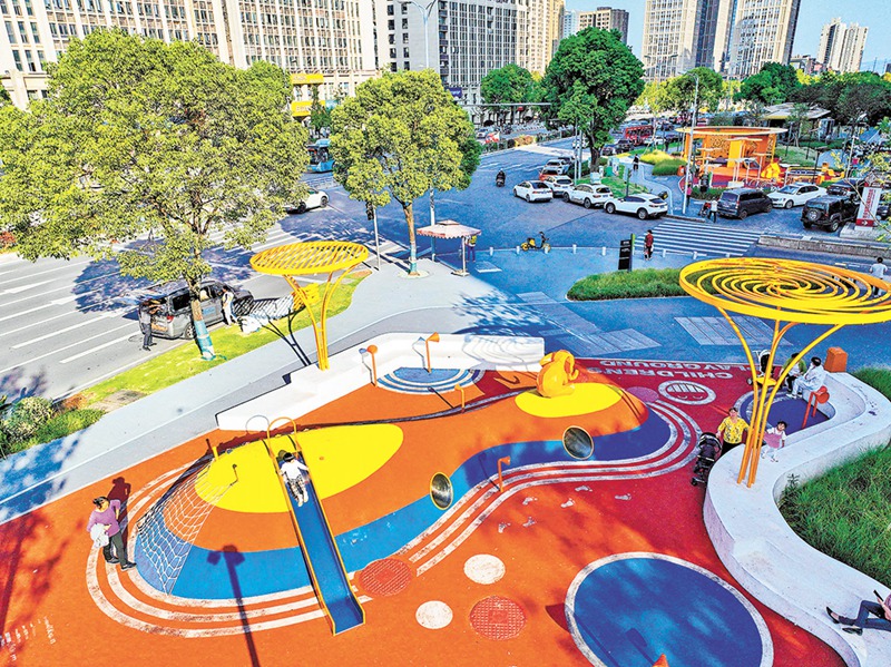 今年2月建成投用的吉興游園，方便了市民休閑娛樂。記者 張錦輝 攝視覺重慶