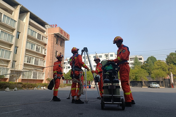 訓(xùn)練現(xiàn)場。秀山縣消防救援大隊供圖