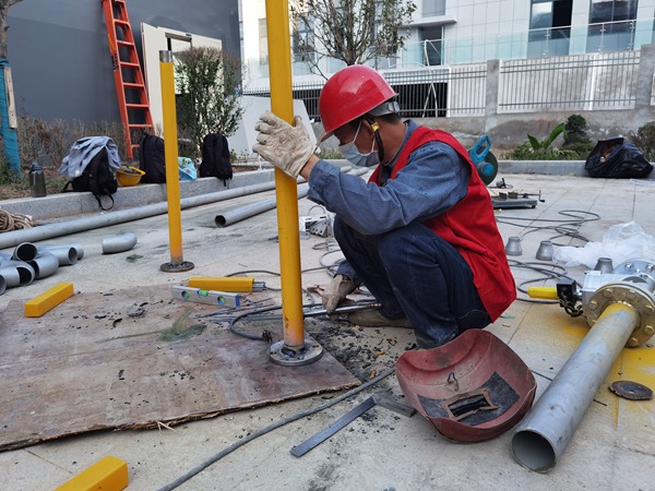 重慶燃?xì)鈨山竟こ淌┕がF(xiàn)場(chǎng)。燃?xì)饧瘓F(tuán)供圖