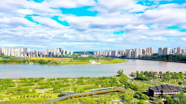 岸綠水清。胡義雙攝