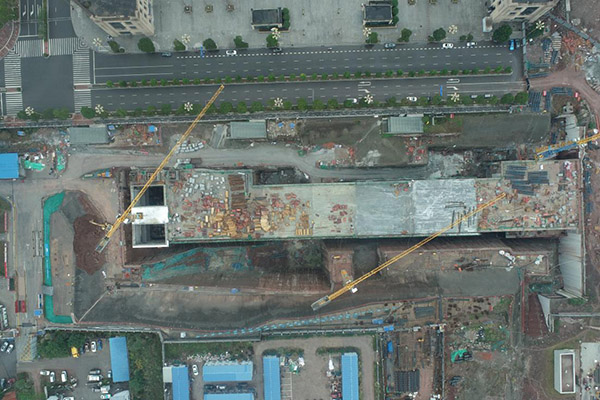 車站主體結(jié)構(gòu)封頂。施工方供圖