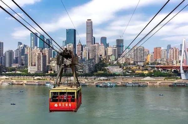 重慶長(zhǎng)江索道。渝中區(qū)文化旅游委供圖