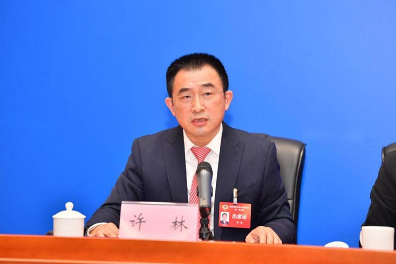 許林介紹相關(guān)情況。王加喜攝