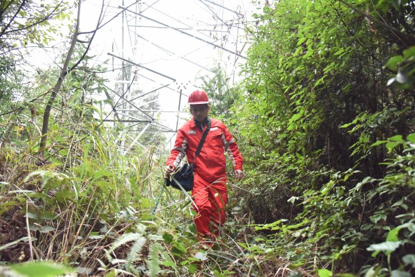 巡檢工作中的曹斌。譚沁心攝