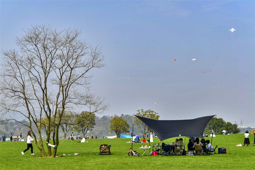 廣陽島成為市民周末親近自然、休閑游玩的好出去。崔景印攝