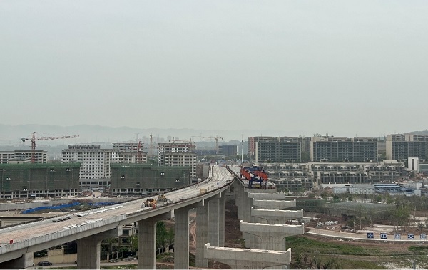 1號(hào)橋梁下部結(jié)構(gòu)現(xiàn)狀。重慶市渝北區(qū)建設(shè)管理事務(wù)中心供圖