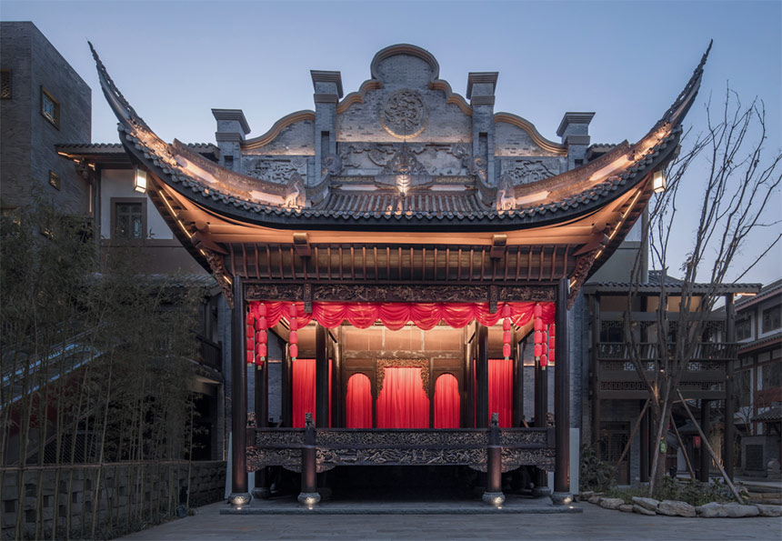 西流沱小鎮(zhèn)戲臺。長廈安基建筑設(shè)計供圖