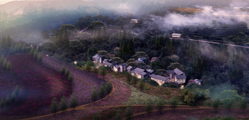 花海集市效果圖。重慶空港新城開發(fā)建設(shè)有限公司供圖