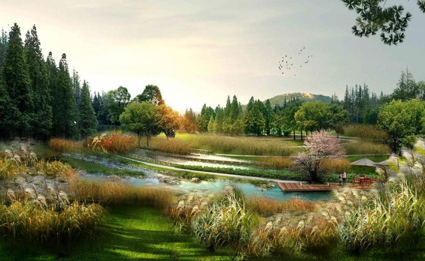 五彩梯田效果圖。重慶空港新城開發(fā)建設有限公司供圖