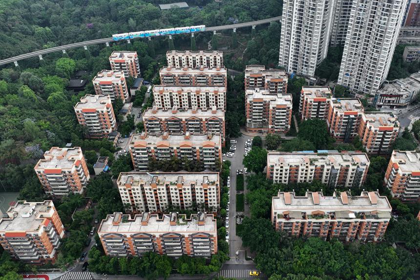 完成老舊小區(qū)改造的月光片區(qū)。楊敏攝