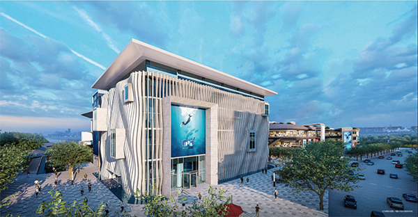 雙藍洞城市潛水館效果圖。重慶華僑城供圖