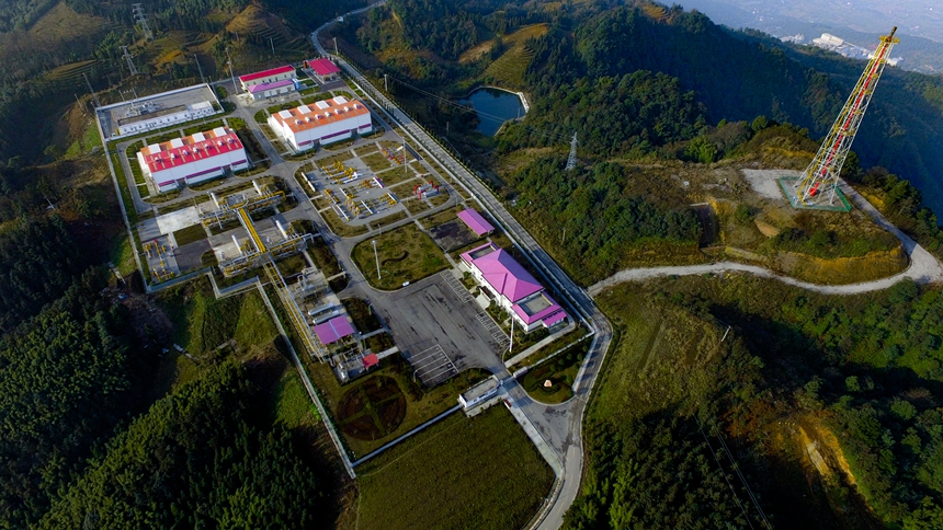 儲氣庫航拍圖。相國寺儲氣庫公司供圖