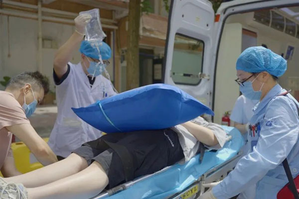 演練現(xiàn)場。璧山區(qū)中醫(yī)院供圖