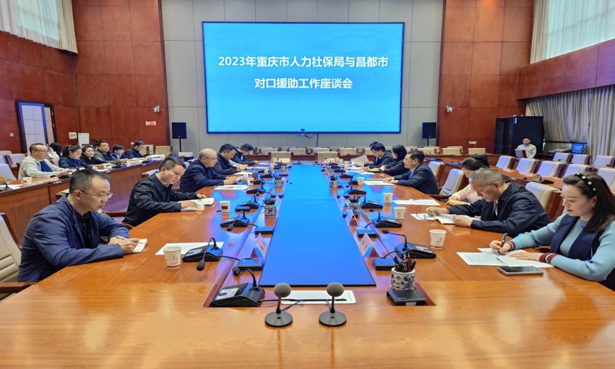 在昌都召開對口援助工作座談會(huì)。重慶市人力社保局供圖