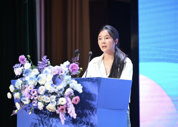 新農(nóng)人代表李梓萌。張錦旗攝