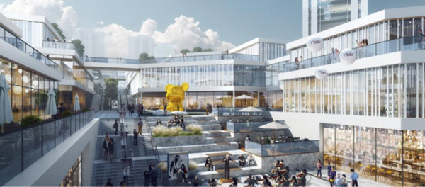 長安三工廠片區(qū)城市更新項(xiàng)目效果圖。江北城開集團(tuán)供圖