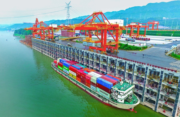 涪陵龍頭港碼頭。受訪人供圖