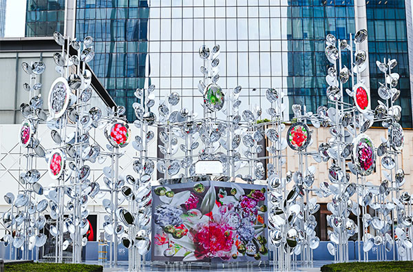 光聚之境Gathering Place藝術(shù)裝置。重慶IFS供圖