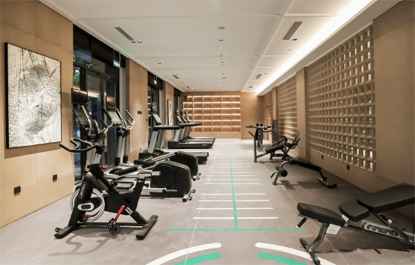 重慶盛捷茶園服務(wù)公寓健身房。金隅地產(chǎn)供圖