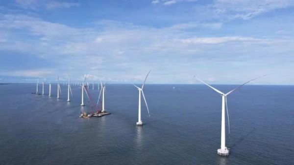 越南Ca Mau（金甌）海上風電場。重慶大學供圖