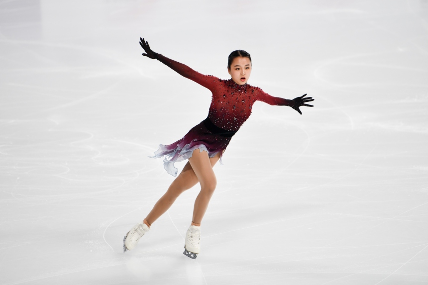 11月10日，中國選手朱易在比賽中。鄒樂攝