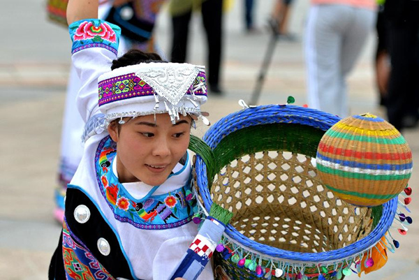 石柱縣民族中學(xué)竹鈴球課程。石柱縣教委供圖