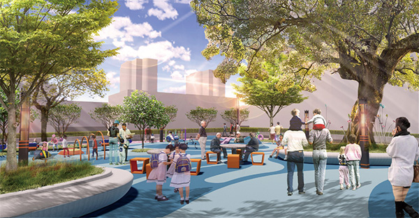 項目社區(qū)場景意向圖。重慶萬科供圖