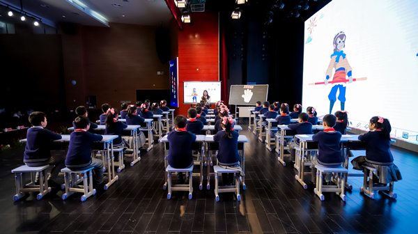 心理健康主題課例現(xiàn)場。渝北區(qū)黃炎培中學(xué)校供圖