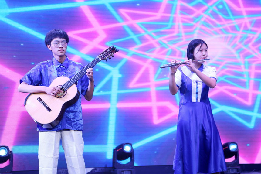 管樂隊表演。唐文蕤攝