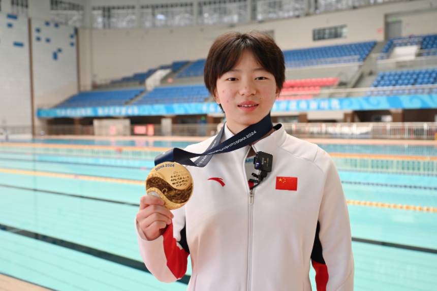 14歲重慶小將龔真琦。鄒樂攝