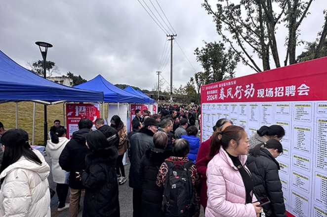重慶高新區(qū)2024年“春風行動”招聘活動現場。雷健攝