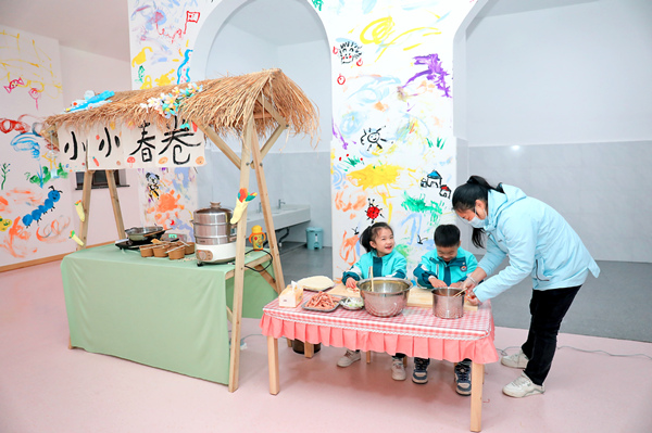 活動現(xiàn)場。渝北區(qū)騰芳幼兒園供圖