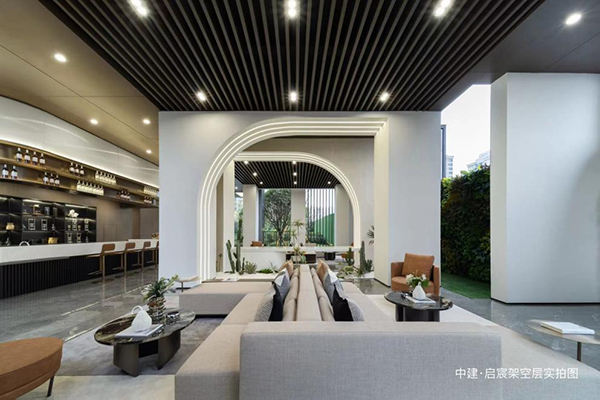 架空層實(shí)景圖。中建·光嶼供圖