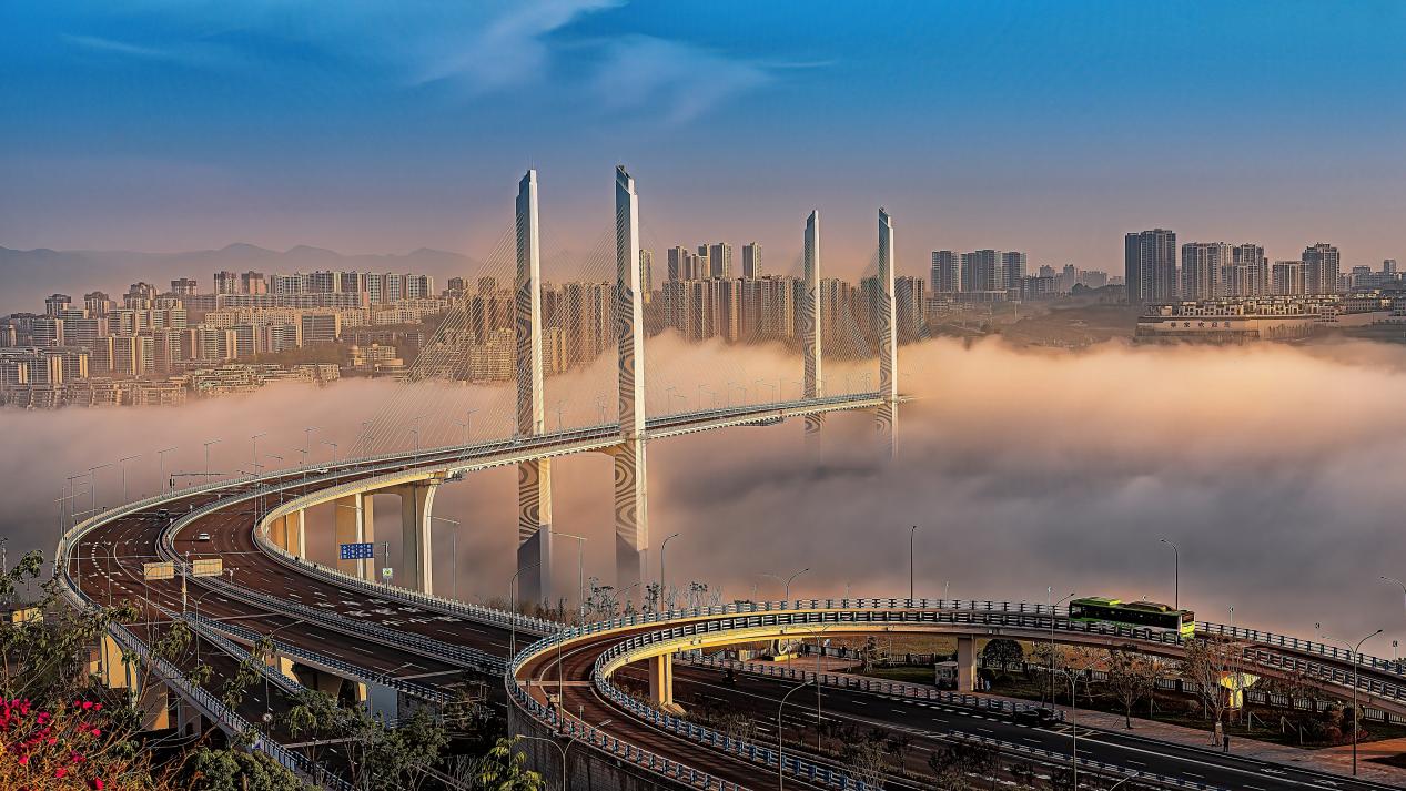 蔡家城市風(fēng)光實景圖。重慶北碚區(qū)住房城鄉(xiāng)建委供圖