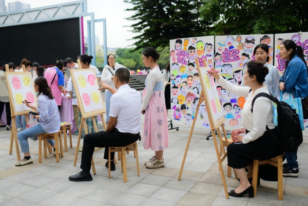 嘉賓體驗(yàn)。江北區(qū)玉帶山小學(xué)供圖