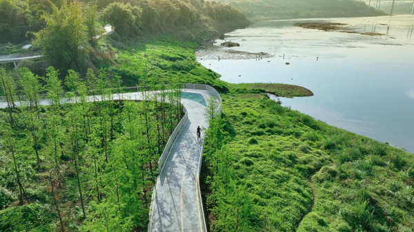 2016年，華僑城發(fā)起江灣濕地修復計劃。重慶華僑城供圖