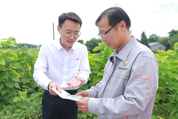 工行工作人員介紹金融產品。戚馨月 攝